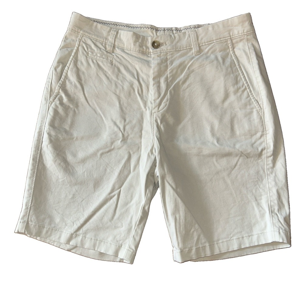 Johnnie-O Men's 32 Khaki Chino Golf Shorts 100% Cotton